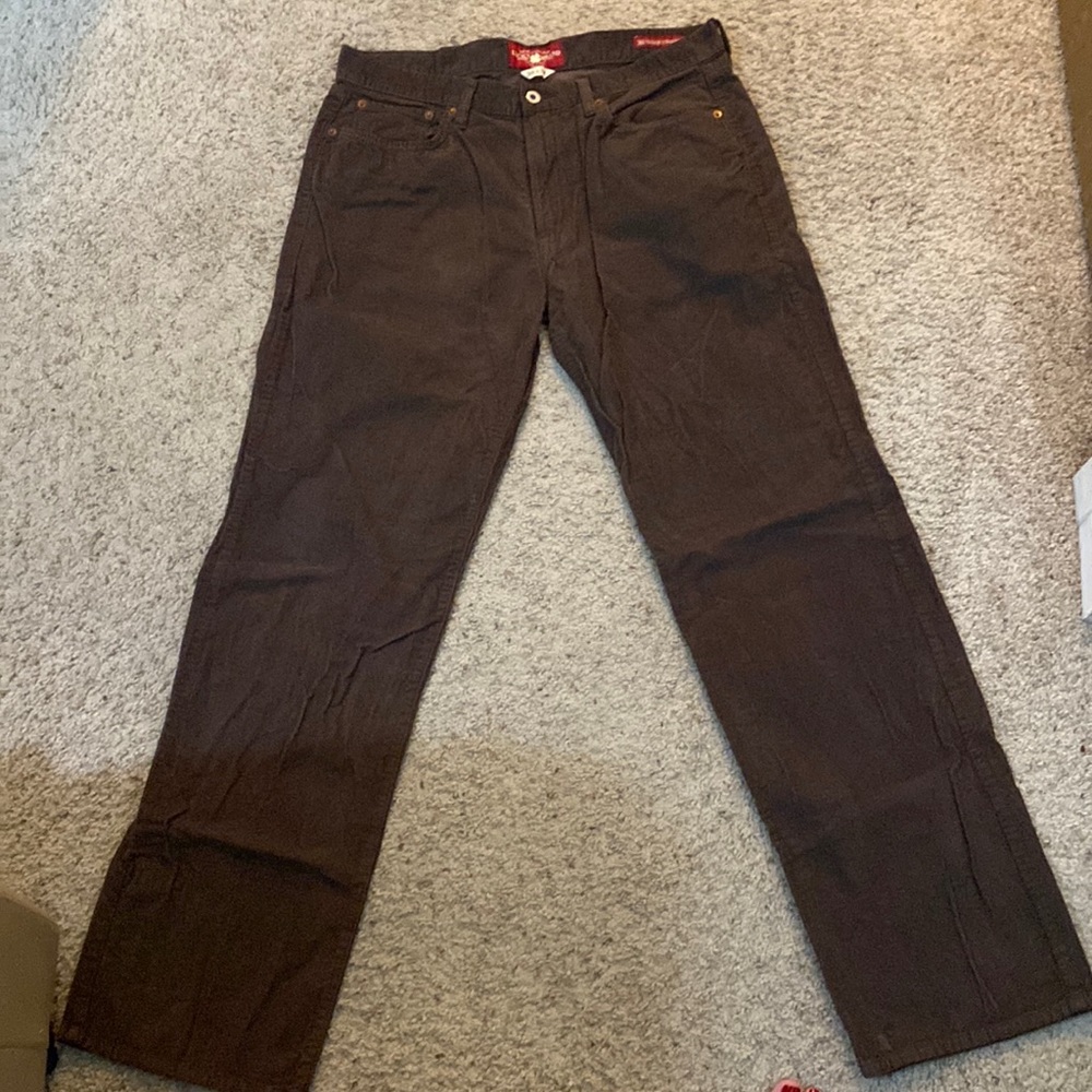 Lucky Brand dark brown corduroy pants 36x34